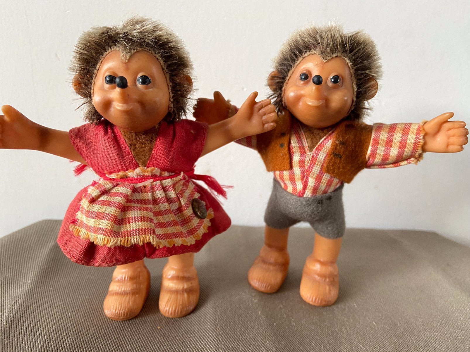 Steiff poppen Mucki 7628/12 en Macki 7627/12, Ophalen of Verzenden, Zo goed als nieuw, Overige typen, Steiff