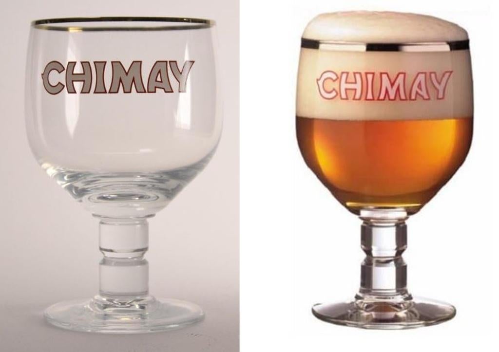 6 Nieuwe CHIMAY bierglazen – 33cl, Ophalen of Verzenden, Nieuw, Glas of Glazen, Overige merken