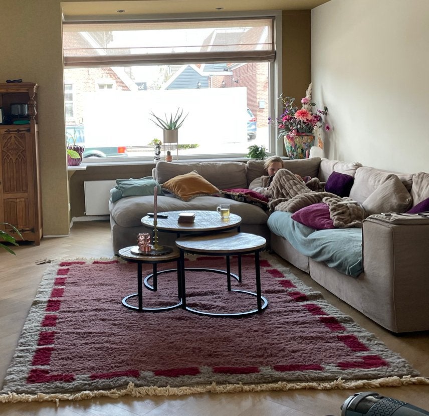 Nieuw Marokkaans wollen vloerkleed/Berber - 245x185cm, Ophalen, Berber Beni Boho, 150 tot 200 cm, Rechthoekig