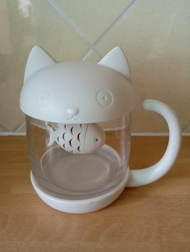 Leuk theeglas kat, Ophalen of Verzenden, Glas, Overige stijlen, Glas of Glazen