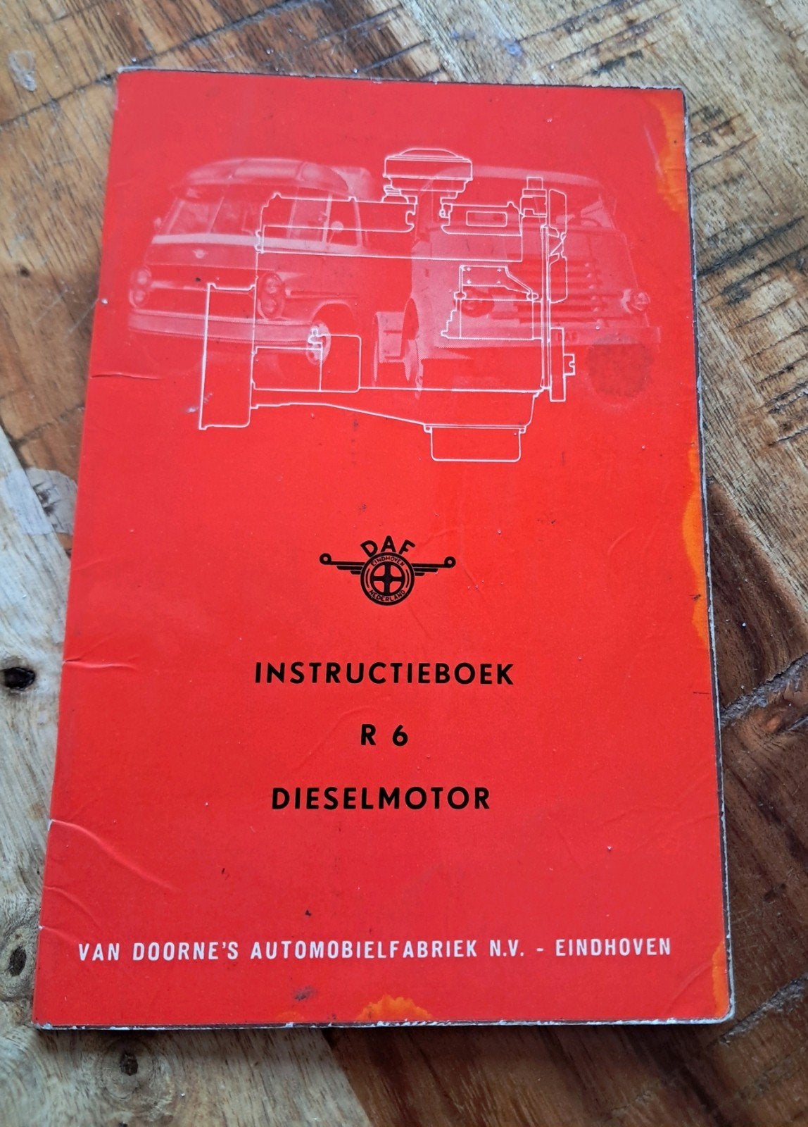 DAF Instructieboek R6 Dieselmotor - Origineel, Ophalen of Verzenden, Gelezen, Overige merken, Van Doorne's Automobielfabriek N.V.