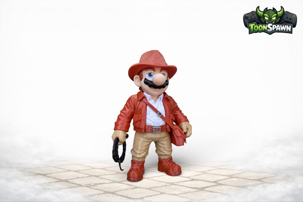 Indiana Mario – Indiana Jones X Super Mario Mash‑up – 30 cm, Ophalen of Verzenden, Nieuw, Overige typen