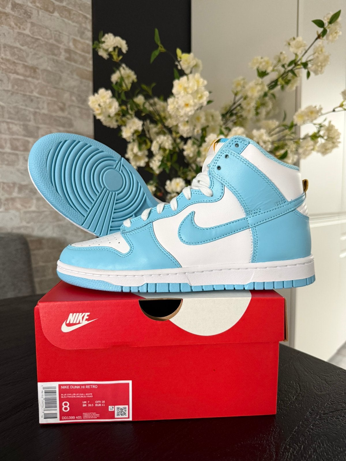 Nike Dunk High Retro Blue Chill | Maat 41 | NIEUW!, Blauw, Nieuw, Ophalen of Verzenden, Sneakers of Gympen