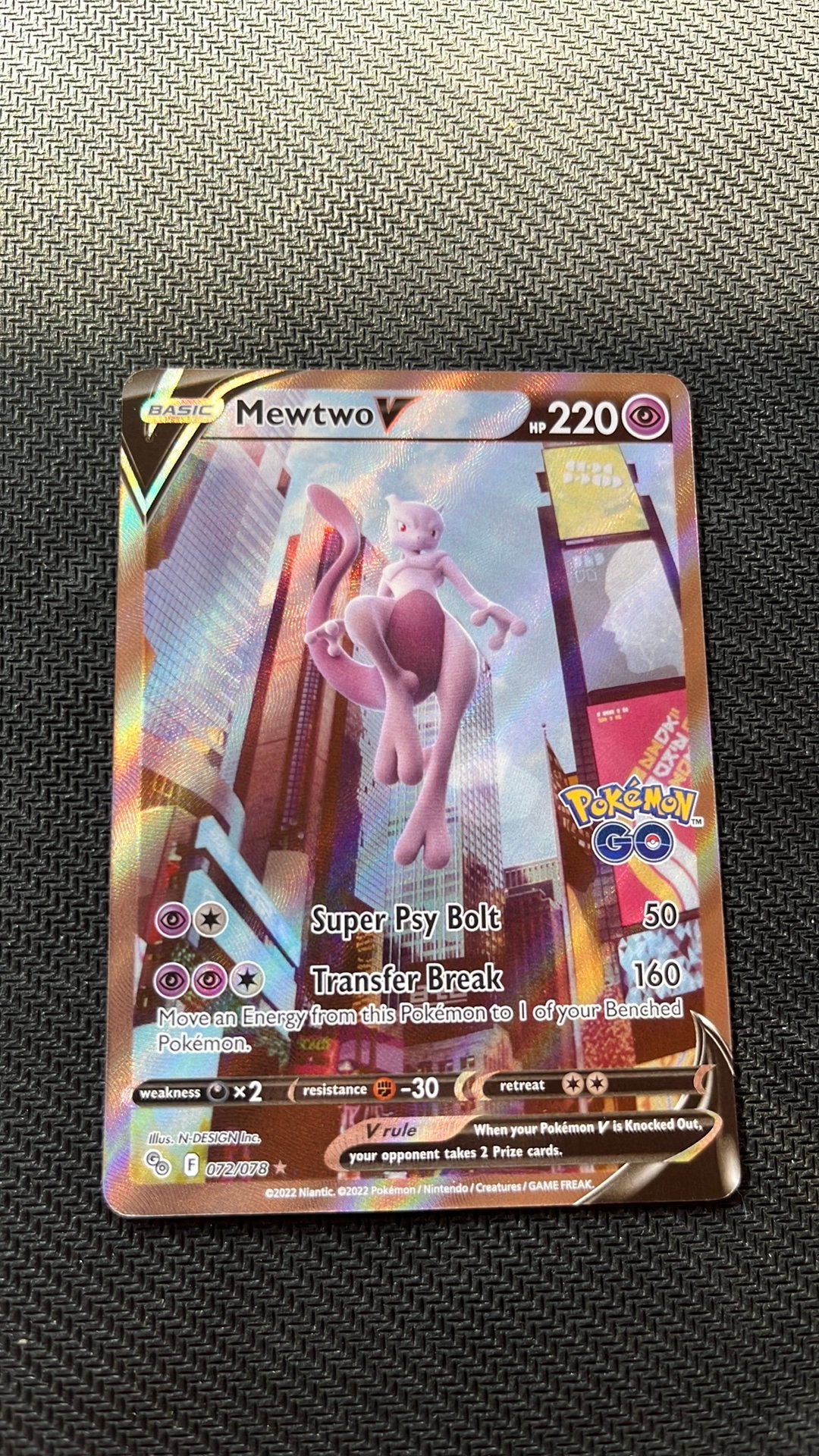 Mewtwo 072/078 - Pokemon, Ophalen of Verzenden, Zo goed als nieuw