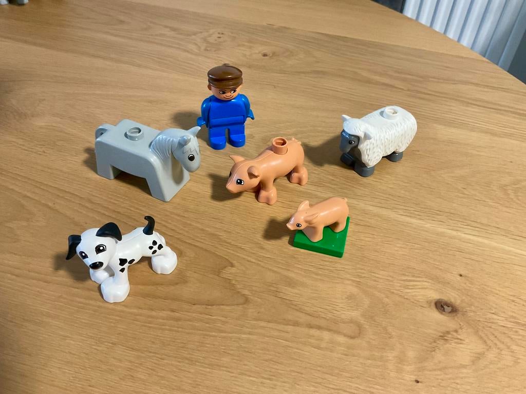 Duplo : Boerderij dieren met boer - Vintage - 2 setjes, Ophalen, Gebruikt, Duplo