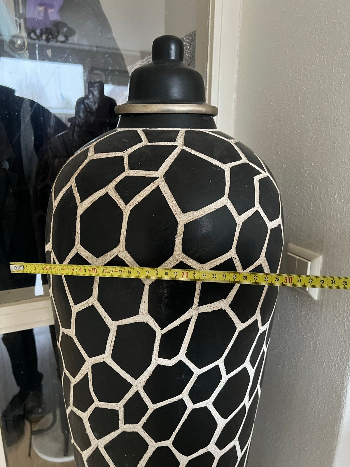 Grote decoratieve vaas met giraffe-achtig patroon, Ophalen of Verzenden
