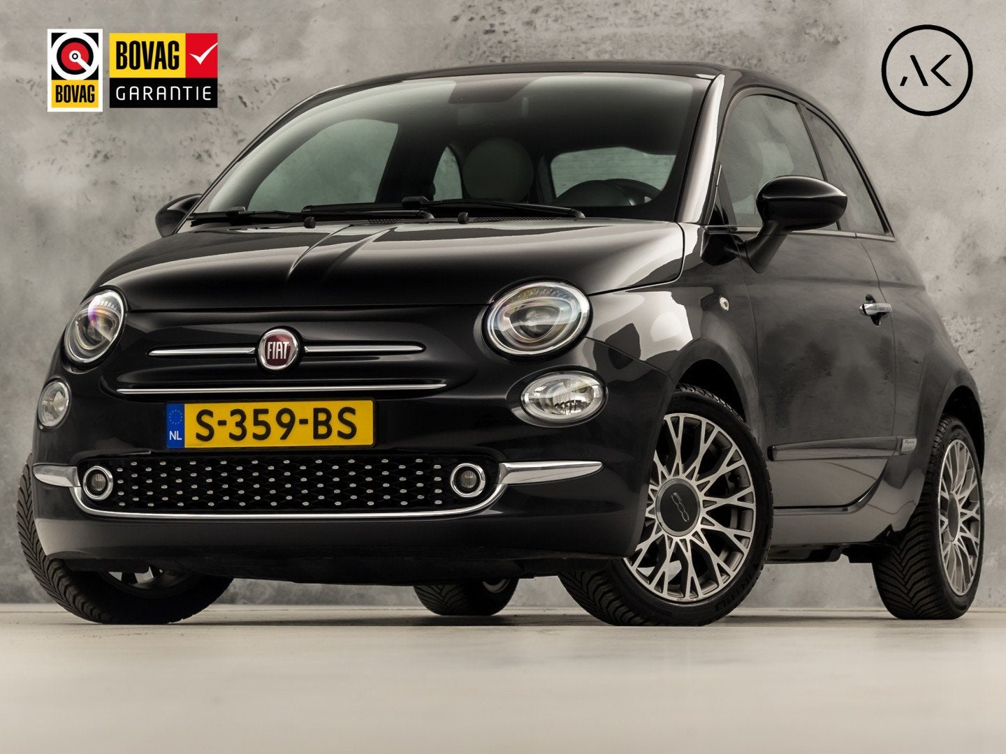 Fiat 500 1.0 Hybrid Dolcevita Sport (PANORAMADAK, VIRTUAL CO, Auto's, Voorwielaandrijving, 12 maanden, Zwart, Leder