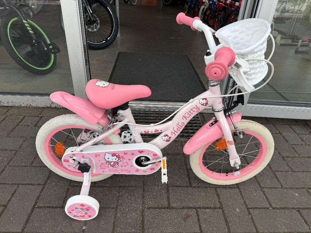 FIETSMASTER Hello Kitty Kinderfiets - Meisjes - 14 inch, Zijwieltjes, Velgrem, Nieuw, Minder dan 16 inch