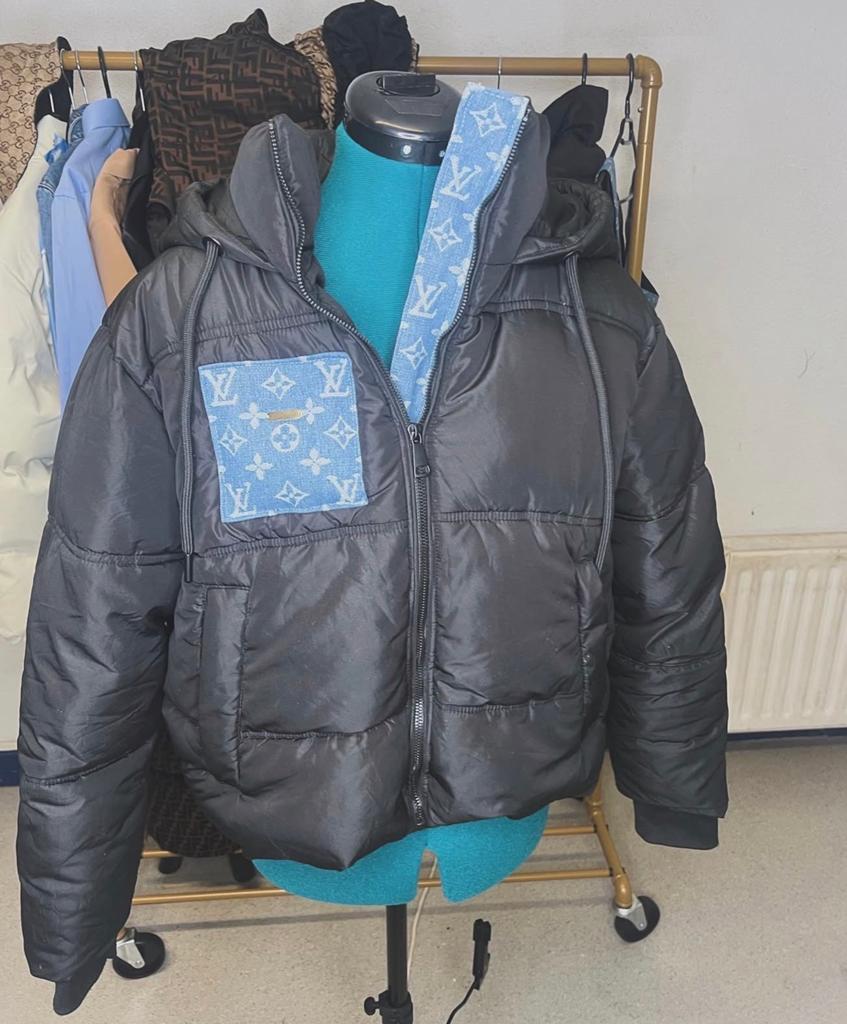 Handgemaakte Custom Puffer Jacket Maat S, Kleding | Dames, Jassen | Winter, Ophalen of Verzenden, Nieuw, Maat 36 (S), Zwart