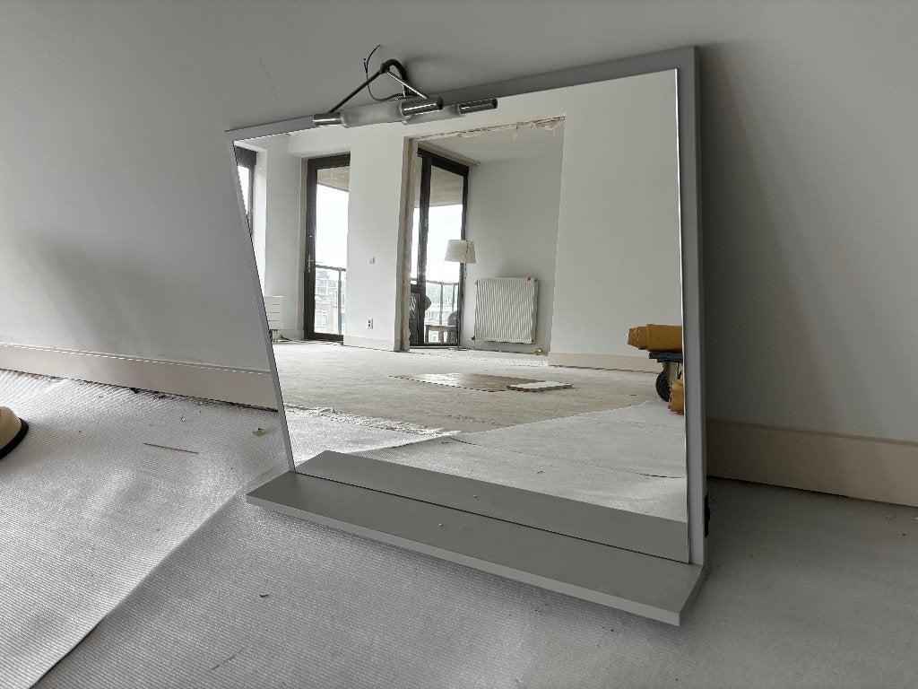 (badkamer) spiegel met lamp, Huis en Inrichting, Badkamer | Badkamermeubels, Ophalen, Overige typen, 50 tot 100 cm, Zo goed als nieuw