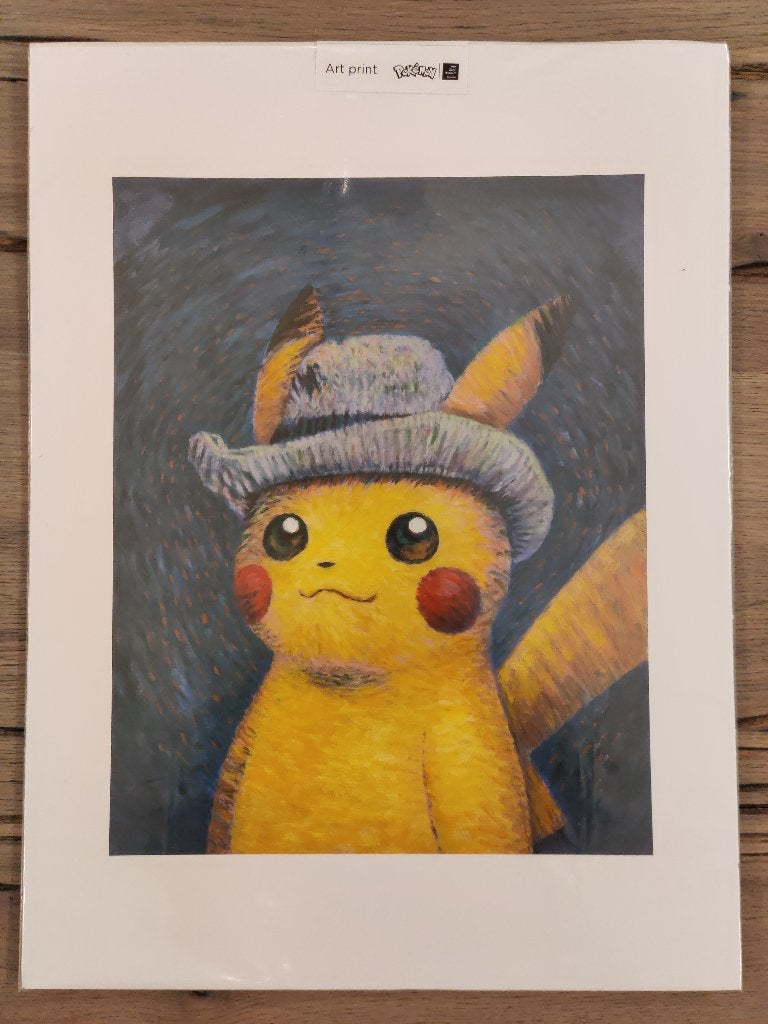 Pokémon x Van Gogh Pikachu Art Print inspired by Self-Portr, Ophalen of Verzenden, Nieuw