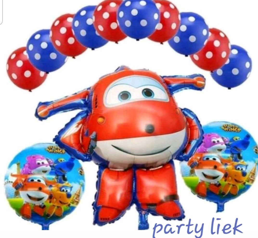Superwings ballonnen set nr S245/S320, Ophalen of Verzenden, Nieuw, Versiering, Verjaardag
