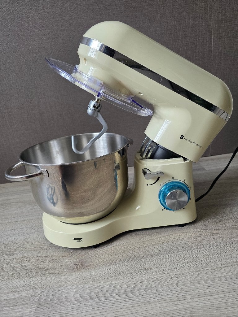 KitchenBrothers Keukenmachine 2000W (6,2L), 4 liter of meer, Ophalen, Zo goed als nieuw, 3 snelheden of meer