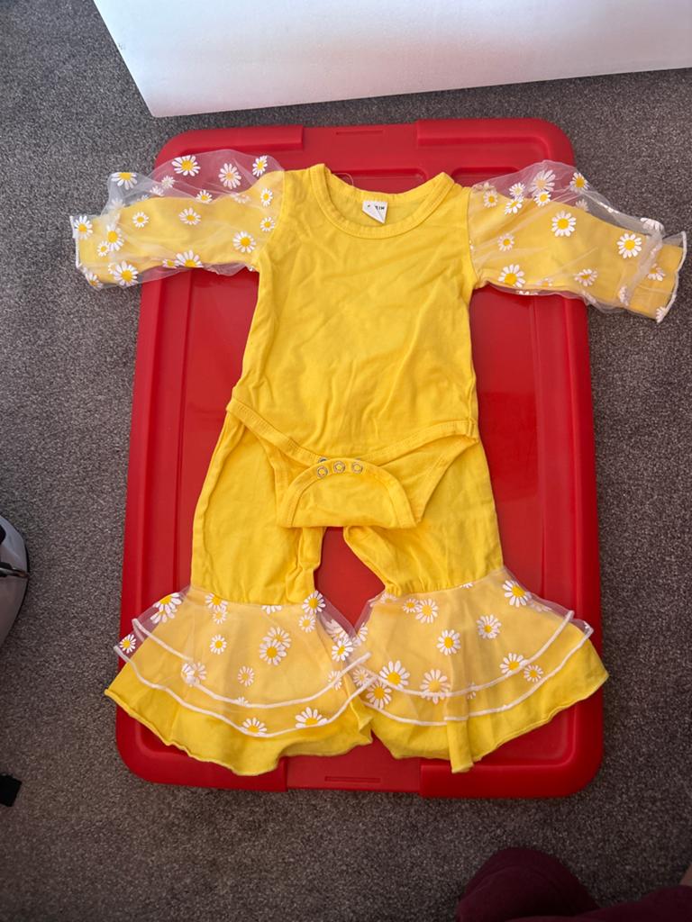 Schattig Geel Madeliefjes Setje voor Baby's (1-3 maanden), Kinderen en Baby's, Carnavalskleding en Verkleedspullen, Ophalen of Verzenden