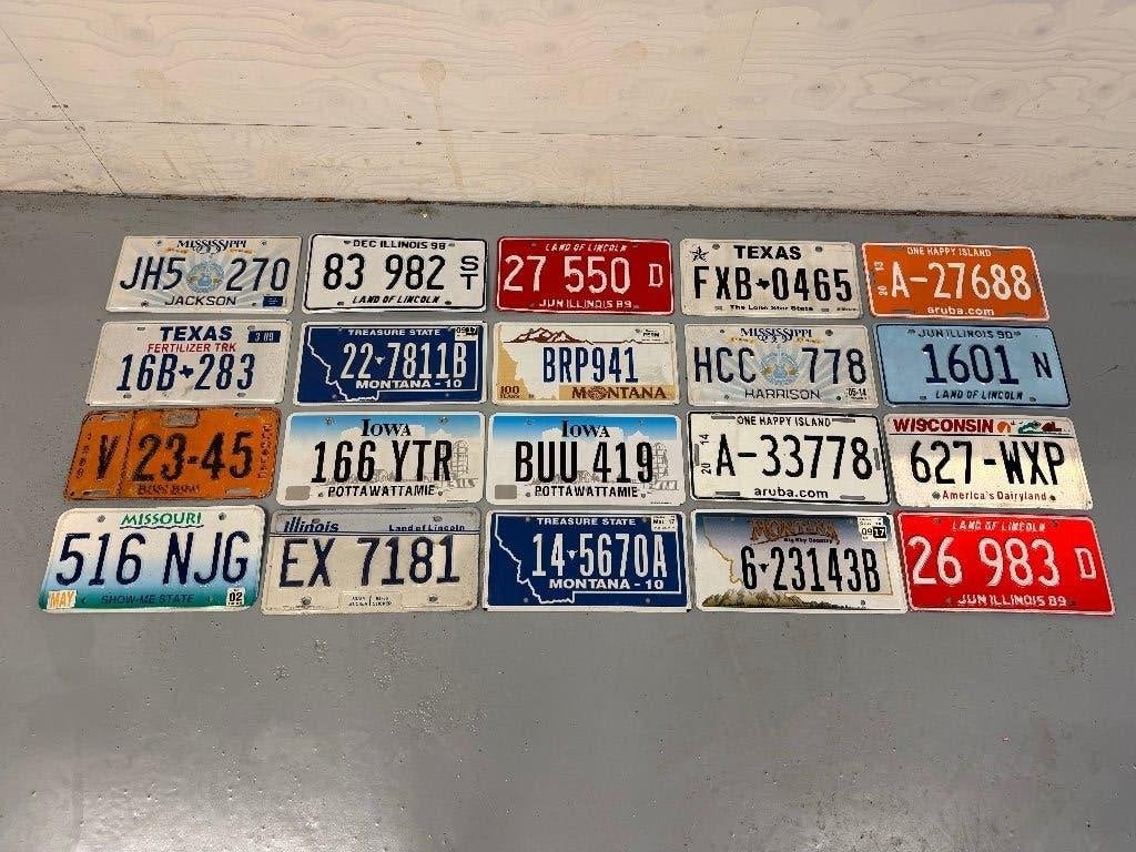 Orginele Amerikaanse nummerborden, Verzamelen, Ophalen of Verzenden, Gebruikt