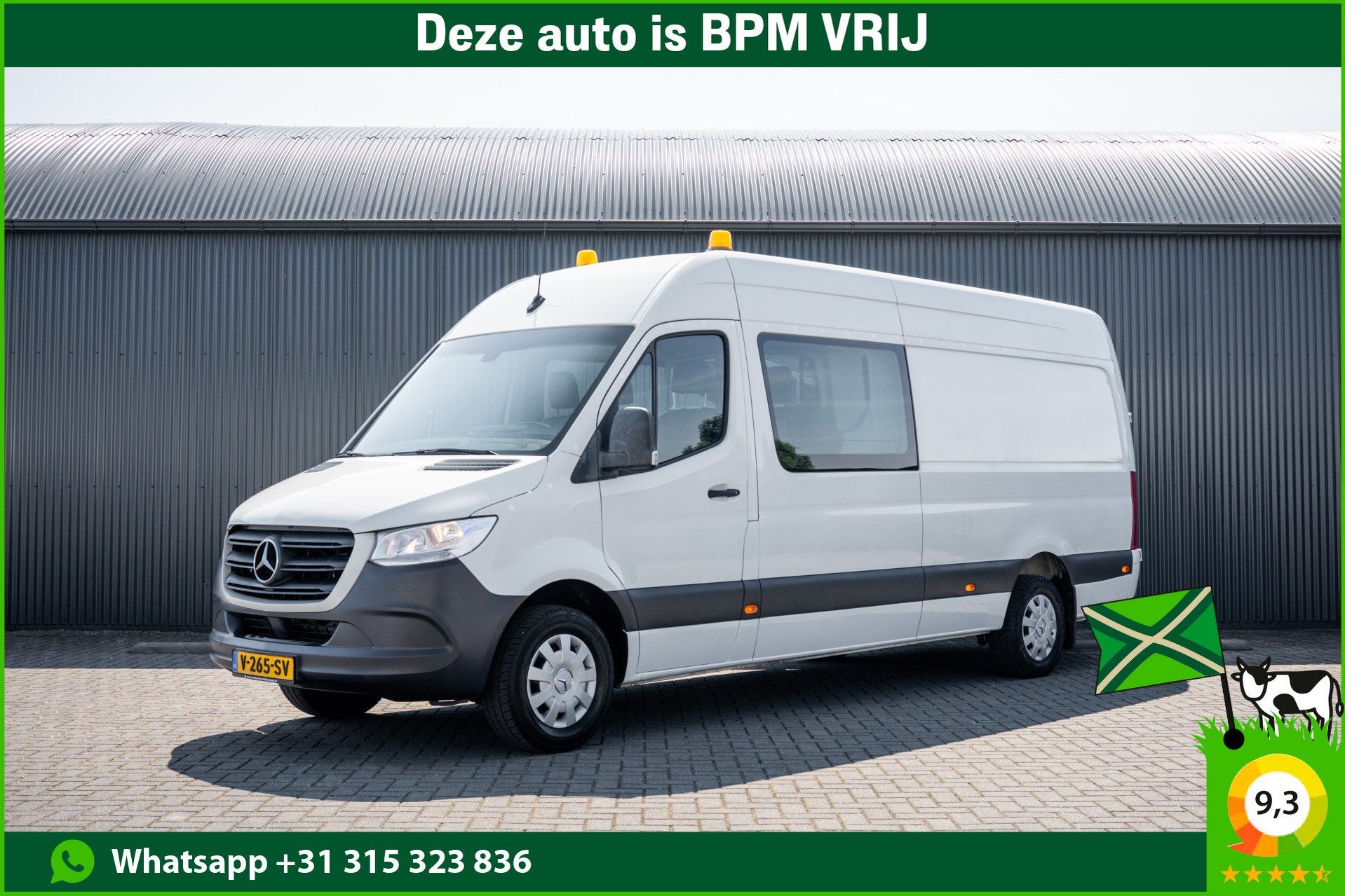 Mercedes-Benz Sprinter 314 CDI L3H2 | DC | Dubbele Cabine |, Auto's, Achterwielaandrijving, Gebruikt, Wit, Bedrijf