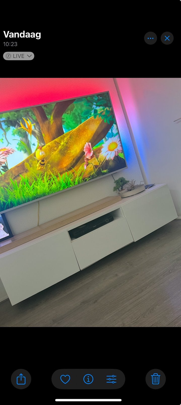 Tv kast, Ophalen, 150 tot 200 cm, Zo goed als nieuw, Minder dan 100 cm