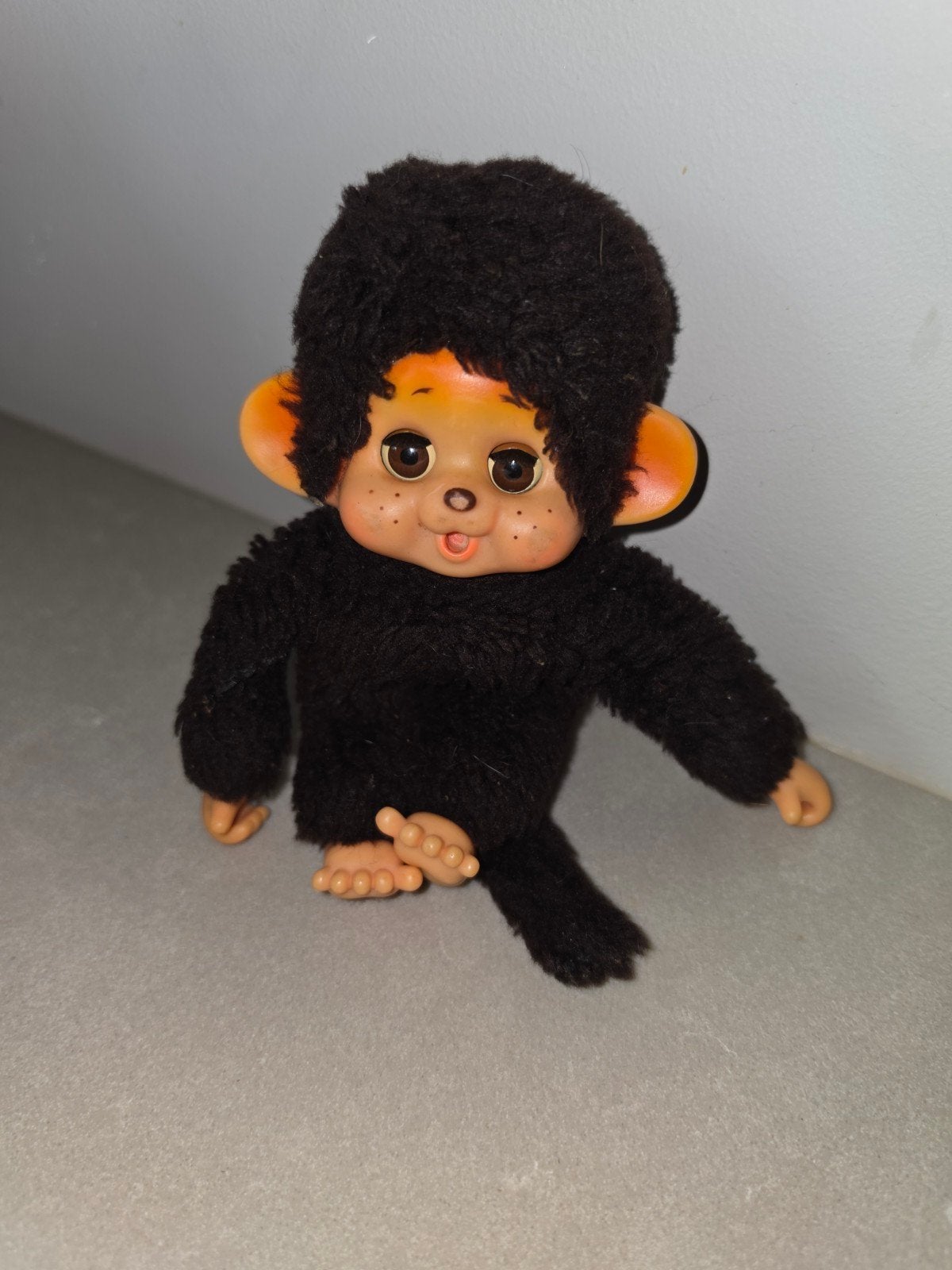Monchhichi knuffel aapje - Vintage speelgoed, Gebruikt, Overige merken, Middelgroot (20 tot 80 cm), Bruin