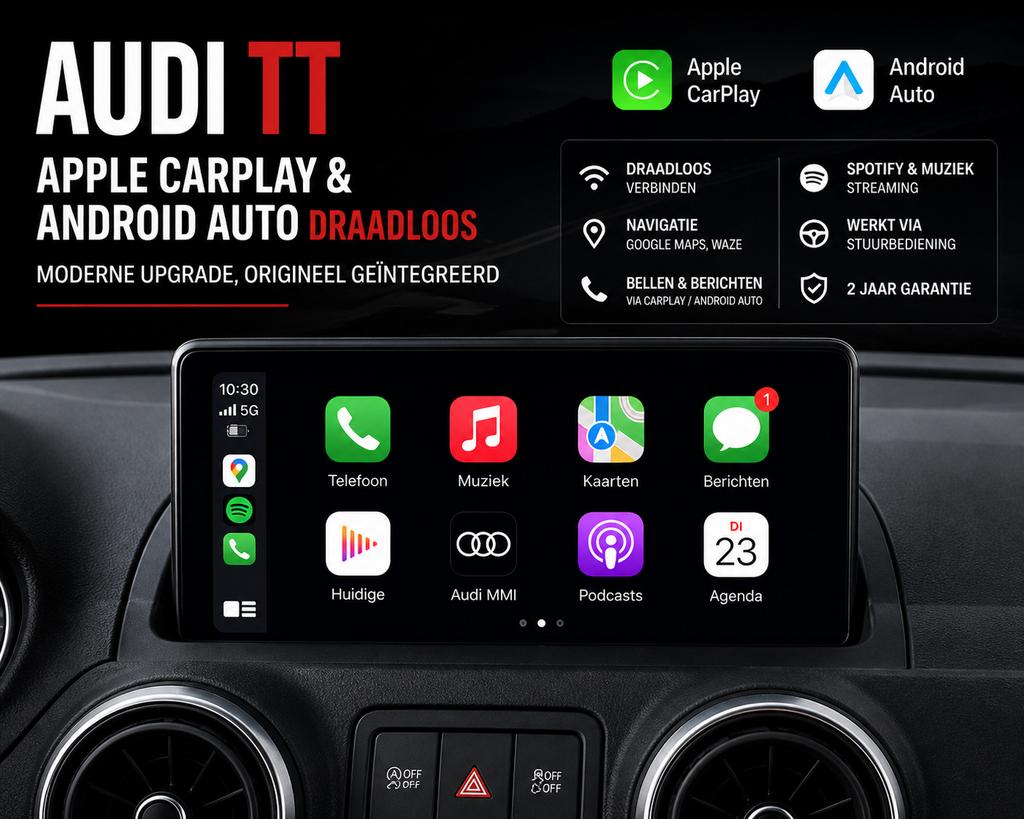Audi TT CarPlay Android Auto Interface | Draadloos | Inbouw, Auto diversen, Autoradio's, Ophalen, Nieuw