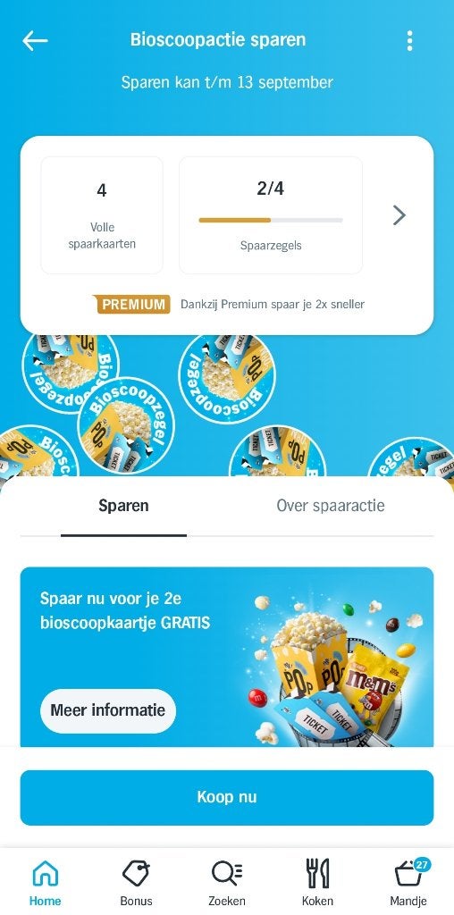 AH Bioscoopzegels, Albert Heijn, Ophalen of Verzenden