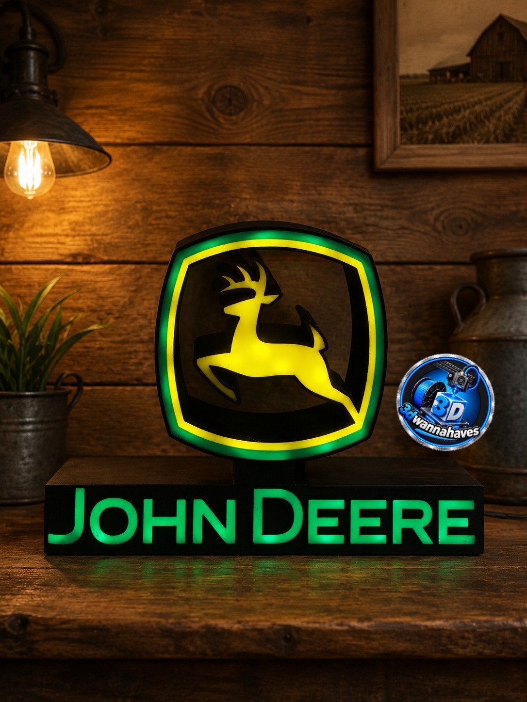 John Deere Reclame Bak met LED-verlichting, Ophalen of Verzenden, Nieuw, Lichtbak of (neon) lamp