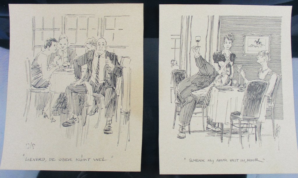Twee Litho's peter van Straaten, Ophalen of Verzenden, Portret en Figuren, Lithografie