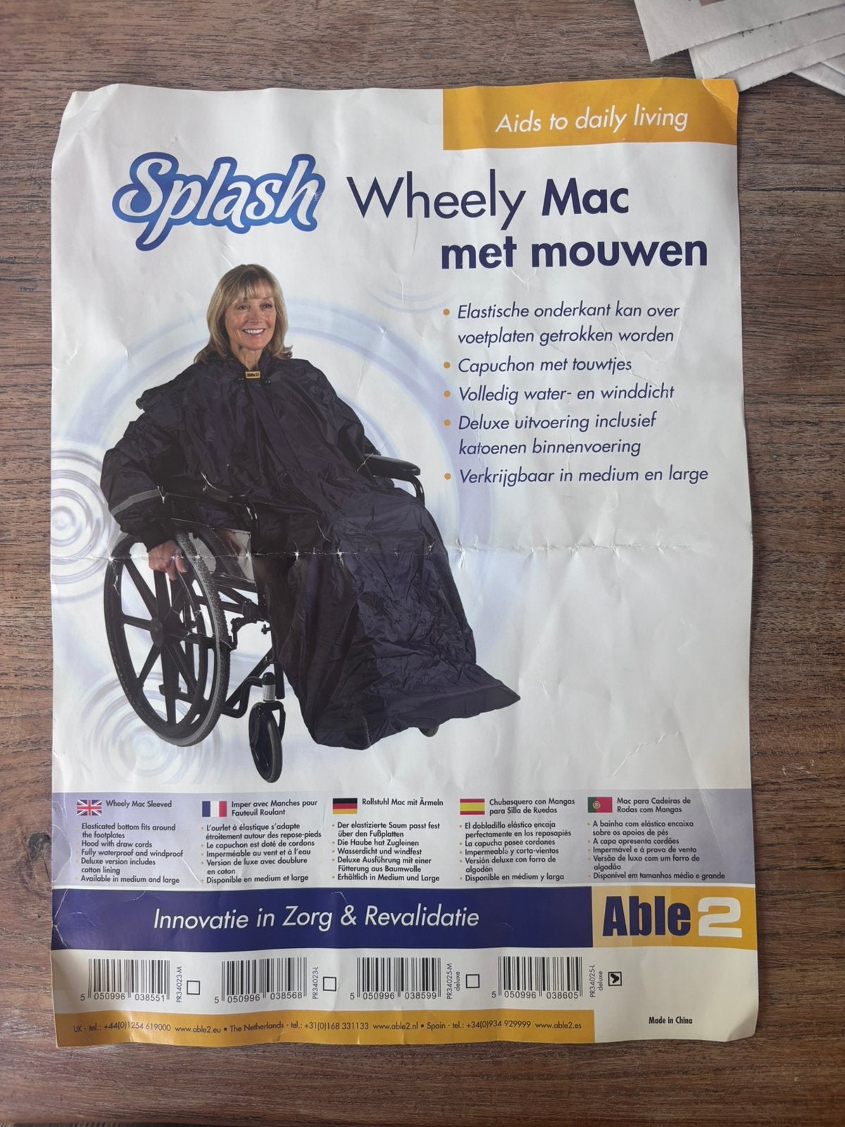Splash Wheely Mac Regencape gevoerd rolstoel/scootmobiel, Ophalen of Verzenden, Zo goed als nieuw