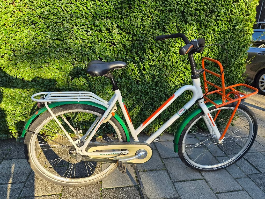 Postcodeloterijfiets met drie versnellingen, Overige merken, Terugtraprem, Gebruikt, Versnellingen