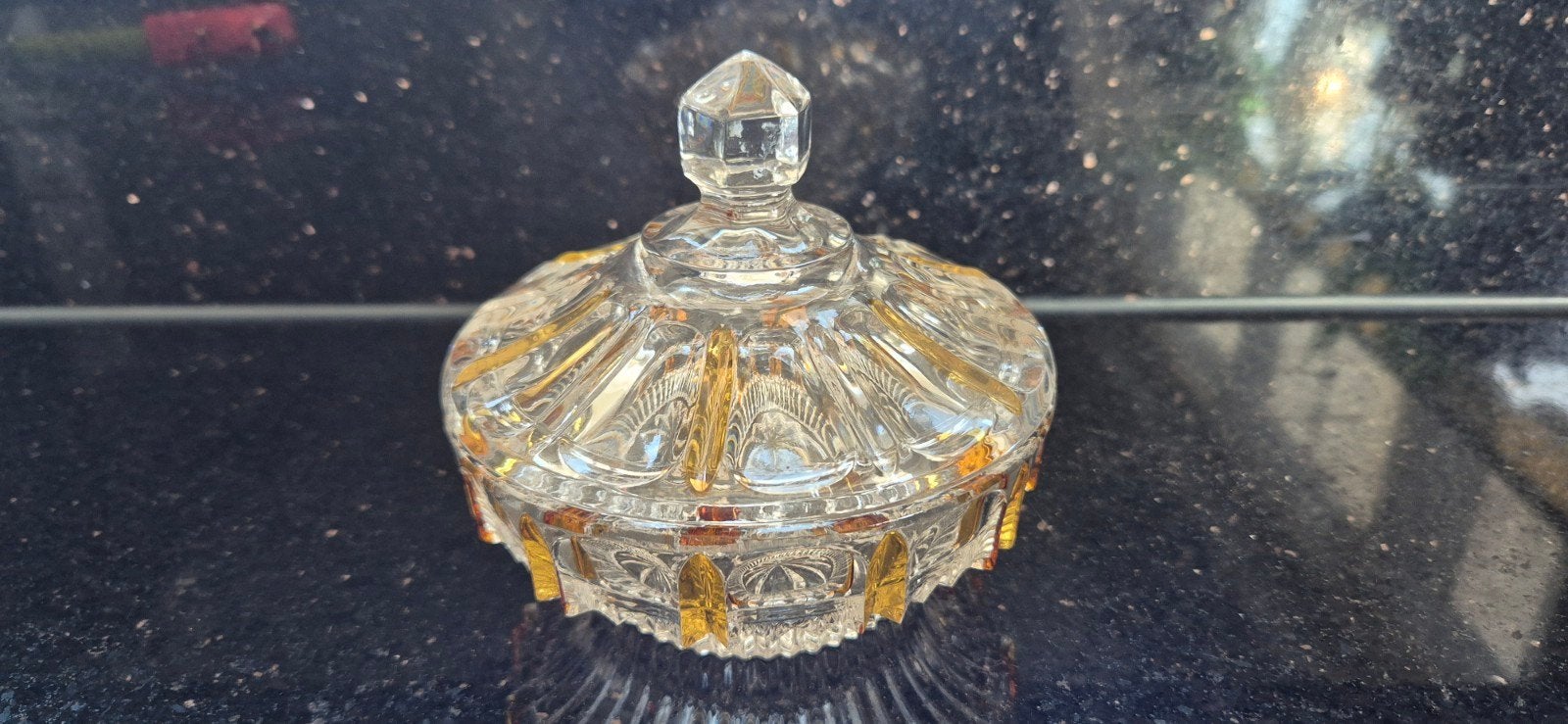 Vintage Boheems Kristal Bonbonnière - Nieuw, Antiek en Kunst, Ophalen of Verzenden