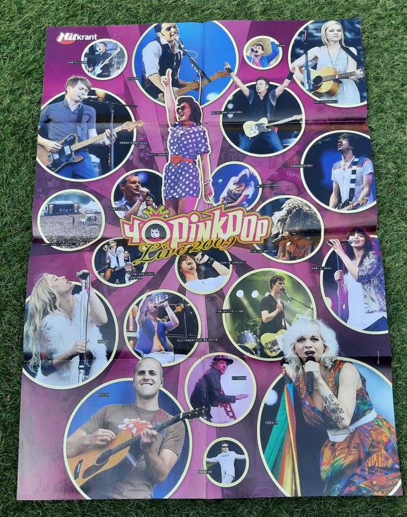 Grote Poster Hitkrant 2009 PinkPop Live / Lady Gaga, Ophalen of Verzenden, Gebruikt, A1 t/m A3, Muziek