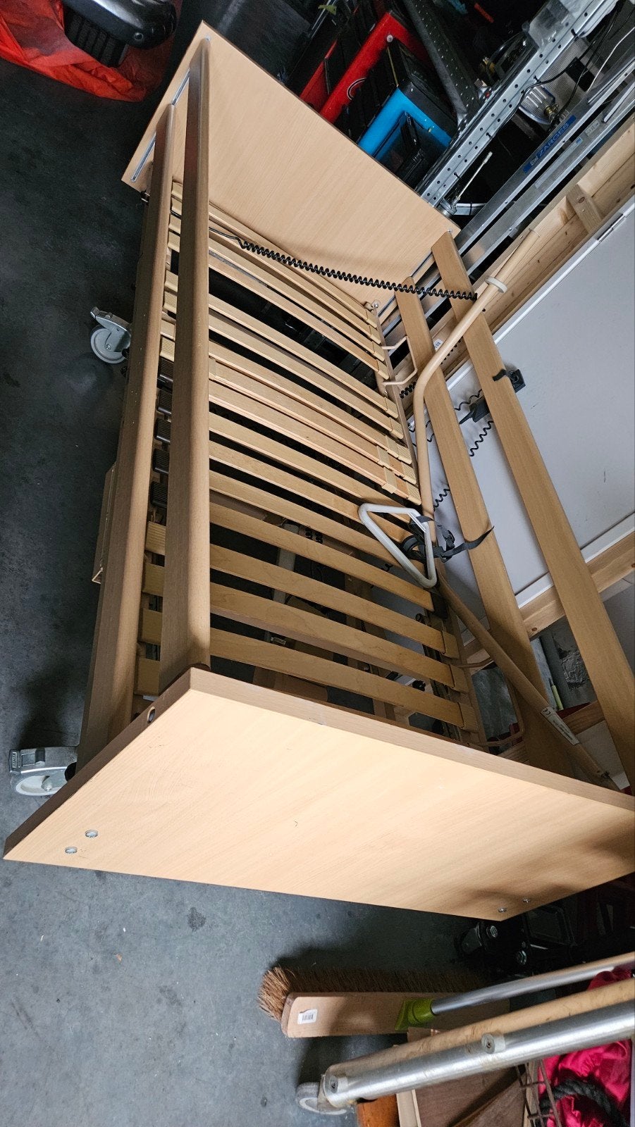 Verstelbaar hoog laag eenpersoonsbed 200x90 cm, 90 cm, Ophalen of Verzenden, 200 cm, Hout