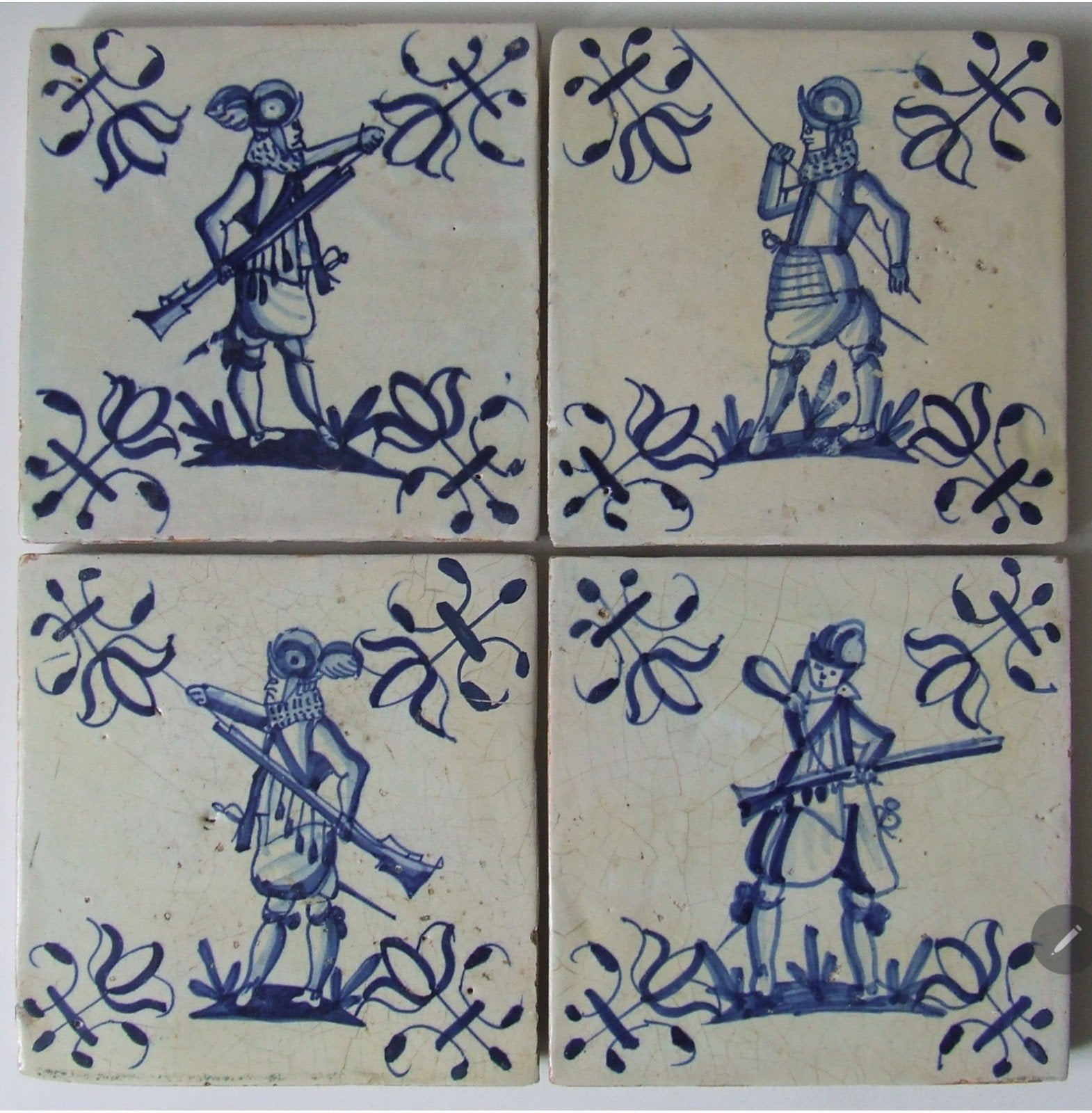 4 stuks Spaanse soldaten-Antiek., Ophalen of Verzenden