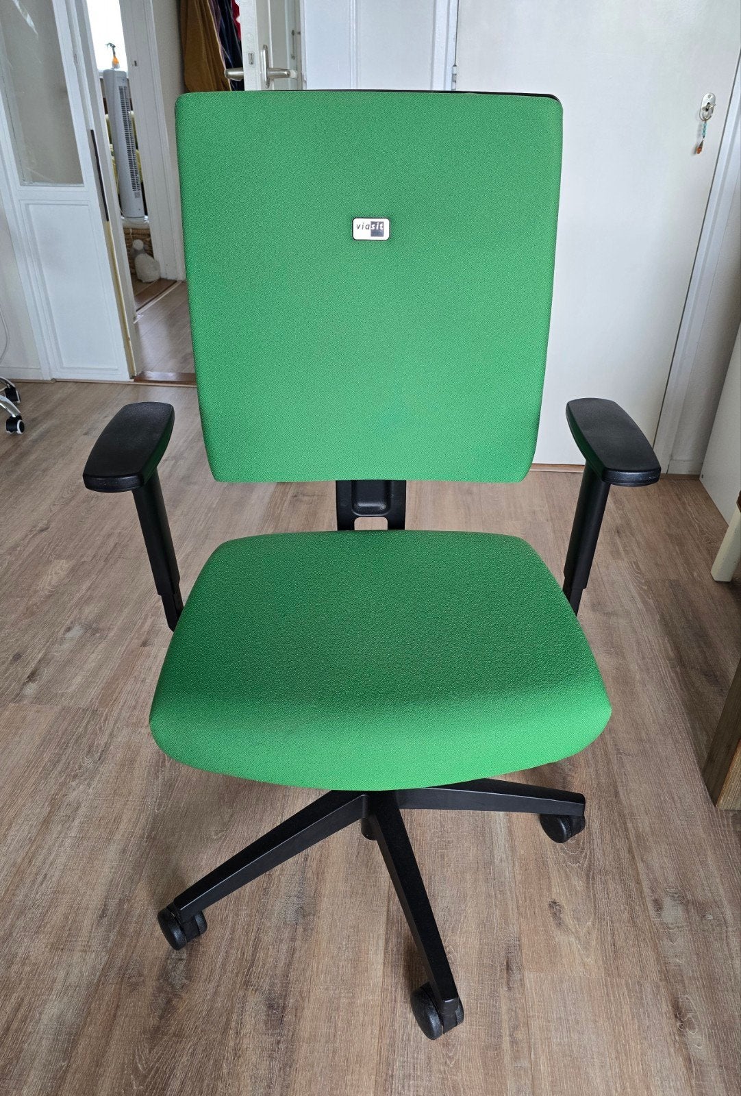 Viasit bureaustoel groen, Huis en Inrichting, Bureaustoelen, Zo goed als nieuw, Bureaustoel, Groen, Ophalen