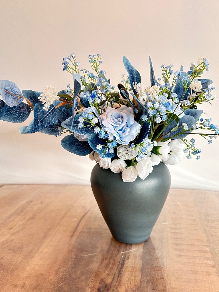 Kunstboeket blauw, Ophalen, Binnen, Overige materialen, Boeket