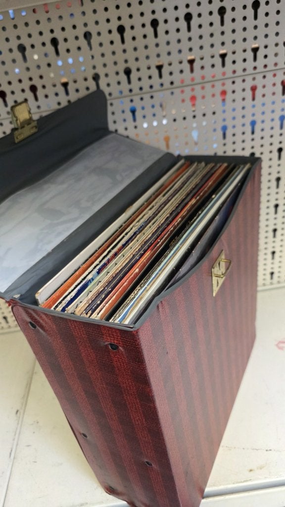 Partij LP's + Vintage Platenkoffer – Rock, Pop, Soul & Jazz, Cd's en Dvd's, Vinyl | Overige Vinyl, Ophalen of Verzenden