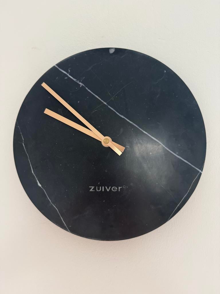 Stijlvolle Zuiver wandklok van marmer, Ophalen of Verzenden, Zo goed als nieuw, Wandklok