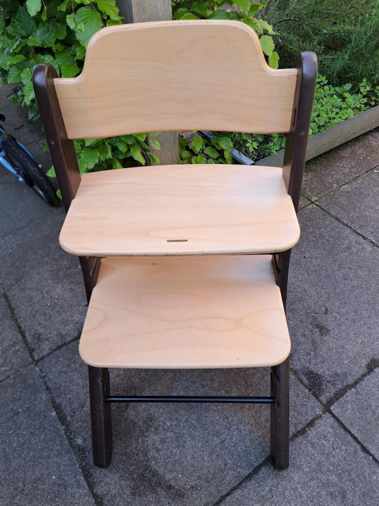 Ik ben dapper meegroeistoel met tafelblad en beugel, Kinderen en Baby's, Kinderstoelen, Gebruikt, Meegroeistoel, Afneembaar eetblad
