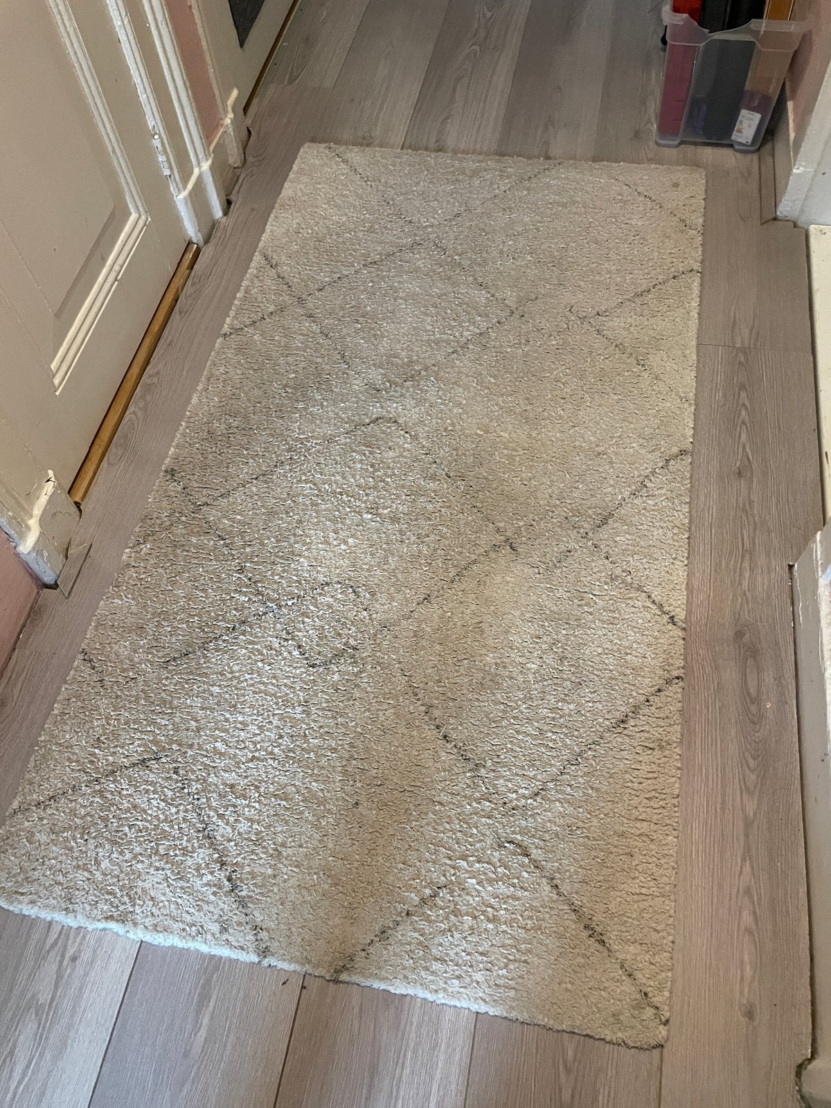 IKEA Tversted Vloerkleed - 80x150 cm, Gebruikt, 100 tot 150 cm, Beige, Rechthoekig