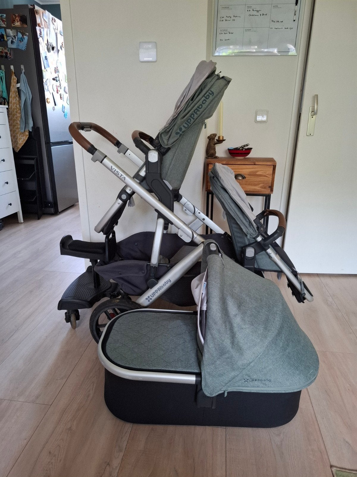 Uppababy Vista V2 Duo wandelwagen met rumbelseat/accessoires, Gebruikt, Duowagen, Combiwagen, Ophalen