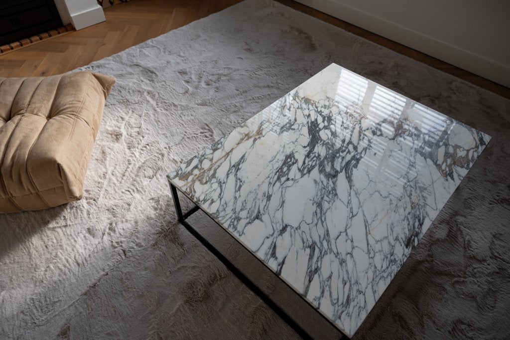 Marmeren Salontafel Calcatta Custom Made 120x90, Huis en Inrichting, Tafels | Salontafels, Ophalen, 100 tot 150 cm, 50 tot 100 cm