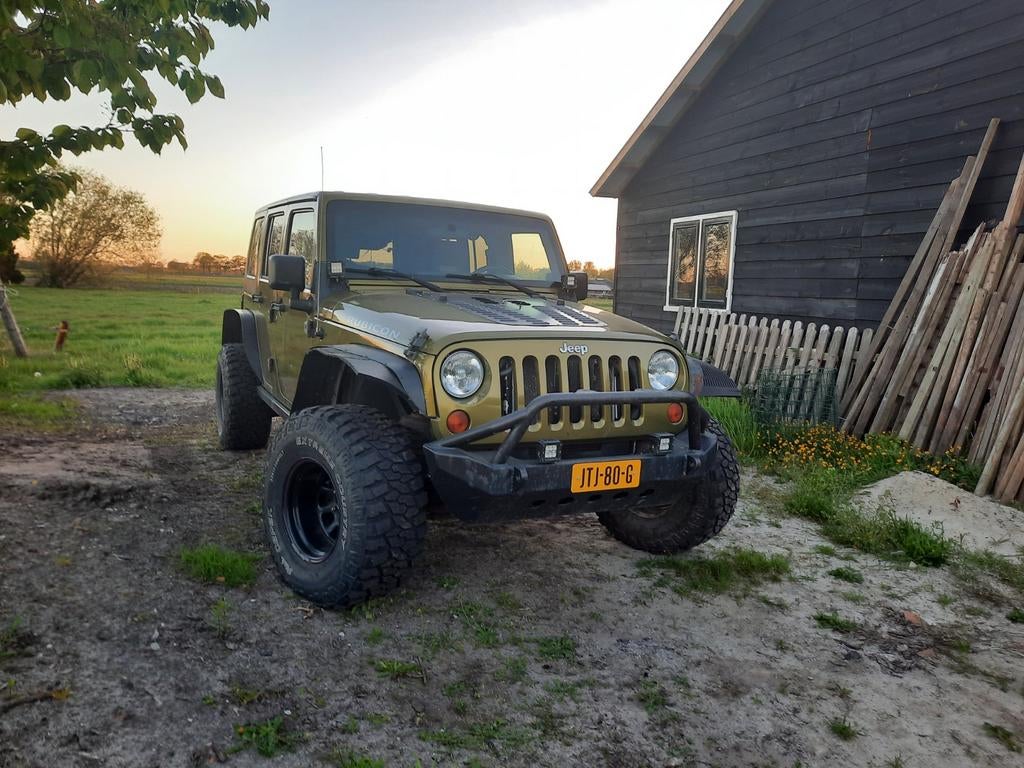 Jeep 2008 Groen rubicon, Auto's, 3778 cc, 205 pk, Particulier, Geïmporteerd