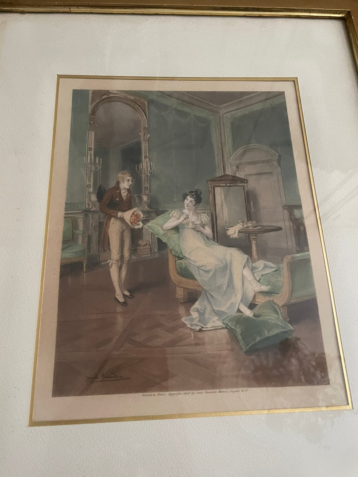 Empire prent, Antiek en Kunst, Ophalen of Verzenden
