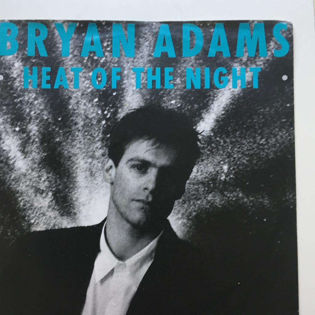 S1 B Adams Heat of the night/Another day GERM 87 € 3, 7 inch, Ophalen of Verzenden, Pop, Single