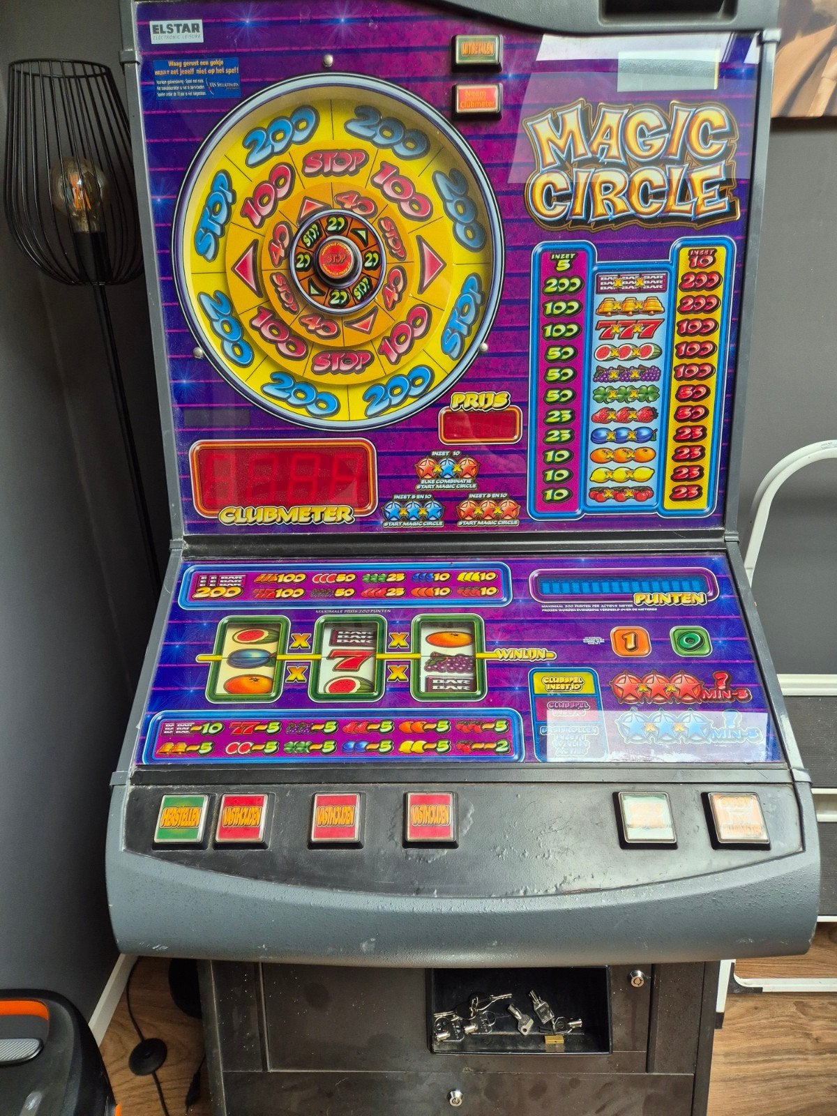 Magic Circle Gokkast - Elstar, Euro, Ophalen, Gebruikt, Met sleutels