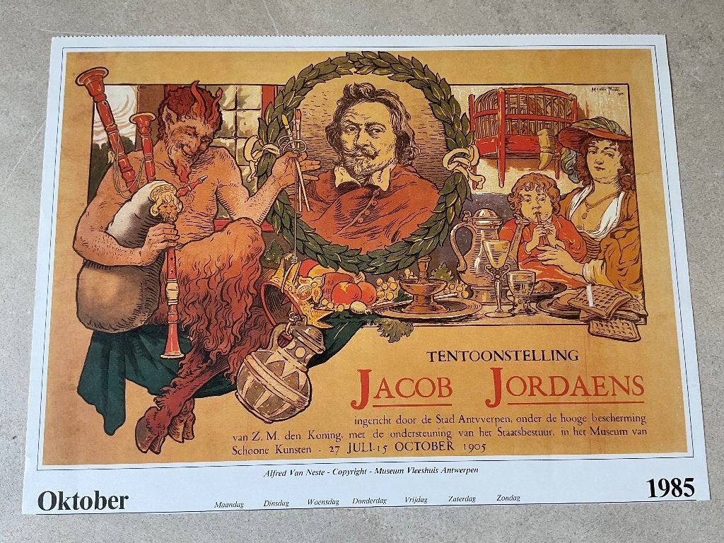 Affiche ontworpen in 1905 door Alfred Van Neste, Antiek en Kunst, Verzenden
