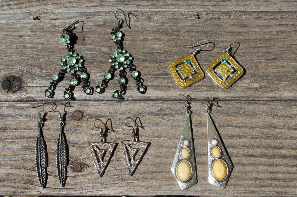 Brocante - Serie sierlijke oorbellen!, Overige materialen, Overige kleuren, Ophalen of Verzenden, Hangers