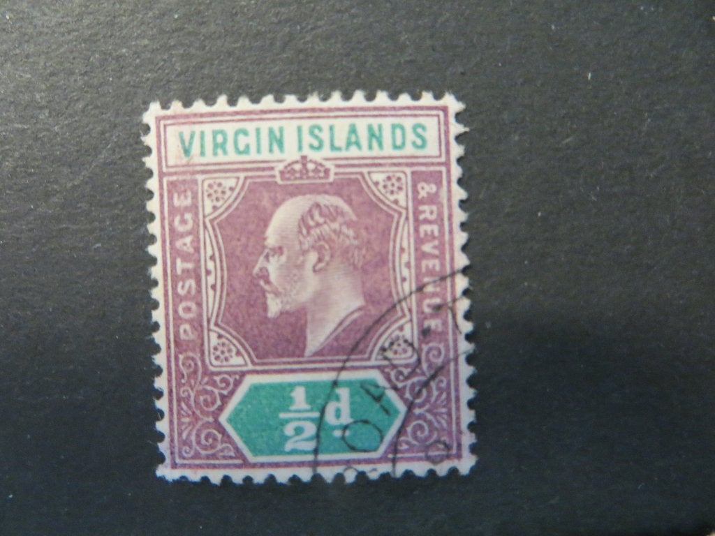 A06916: British Virgin Islands EVII 1/2 d MCA, Postzegels en Munten, Ophalen of Verzenden, Noord-Amerika