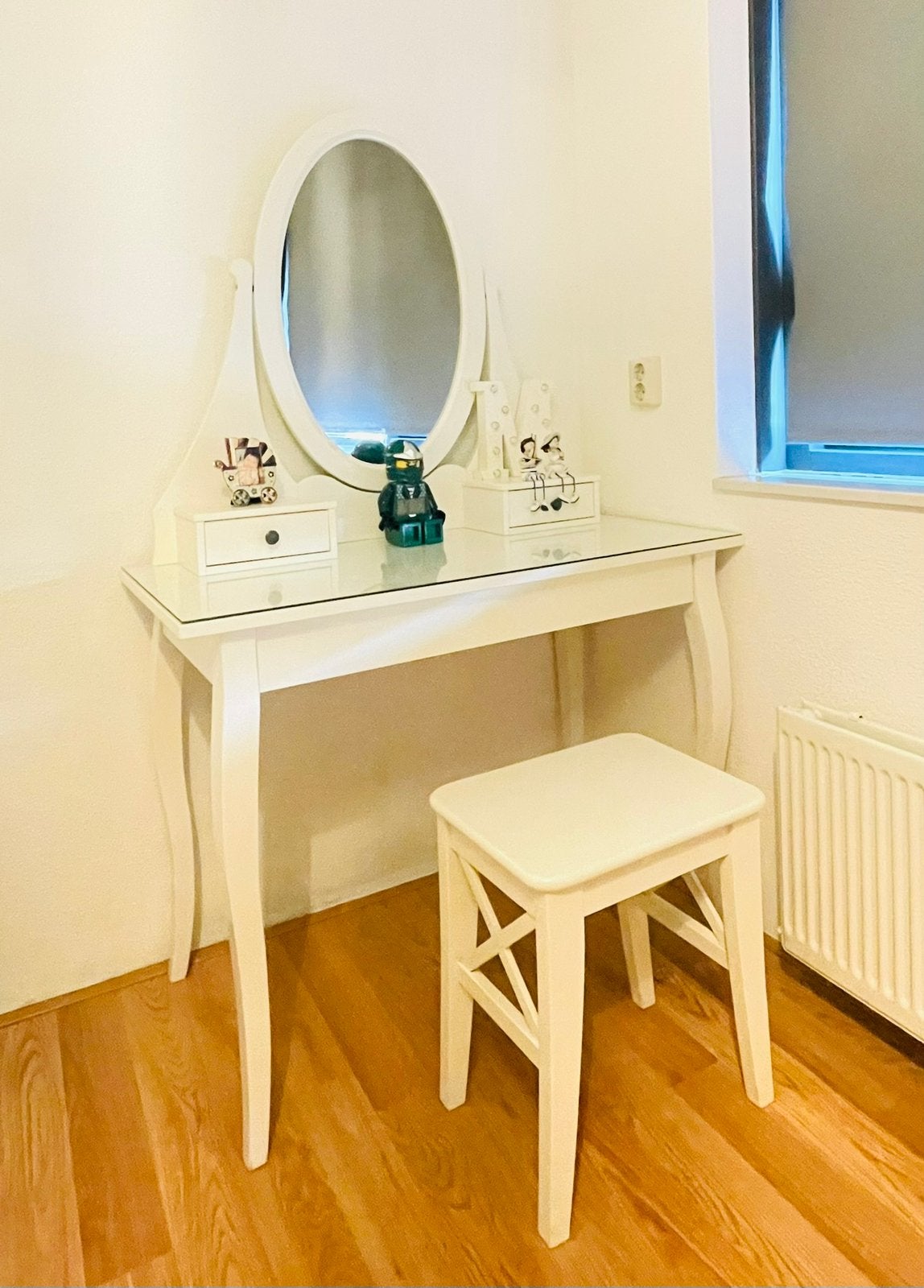 Ikea HEMNES Toilettafel met spiegel, wit, 100x50 cm, Ophalen, Zo goed als nieuw, Minder dan 100 cm