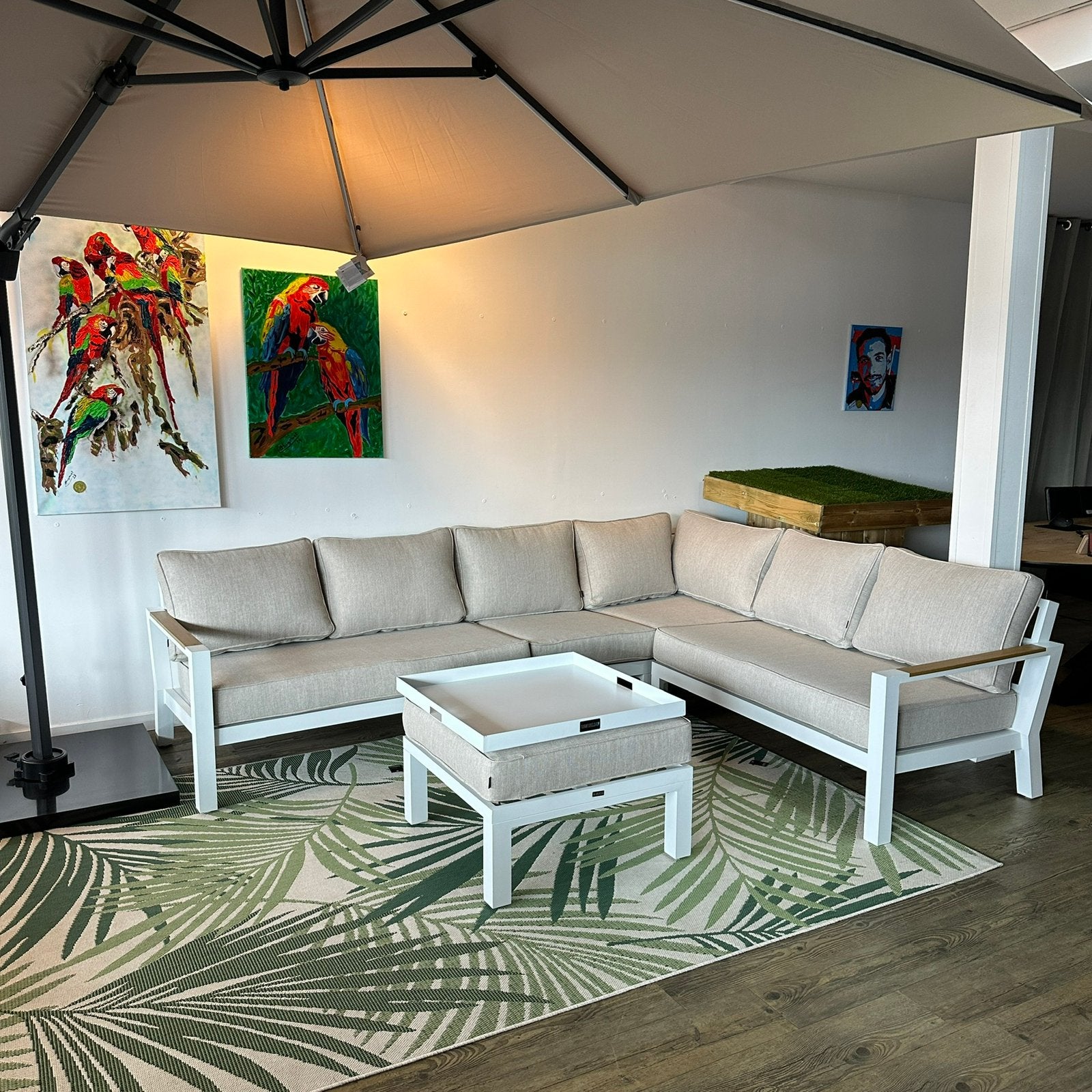 LIFE Loungeset / Tuinset – Zo Goed Als Nieuw– Showroom model, Zenq, ., Aluminium, Ophalen of Verzenden