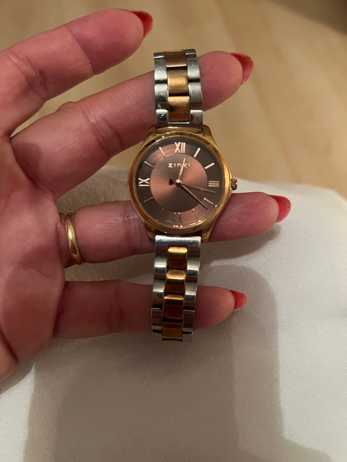 Zinzi Dames Horloge - Rondom 19 cm, Sieraden, Tassen en Uiterlijk, Overige merken, Staal, Polshorloge, Ophalen of Verzenden